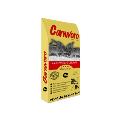 Carnívoro - Cordeiro e arroz - 15 Kg