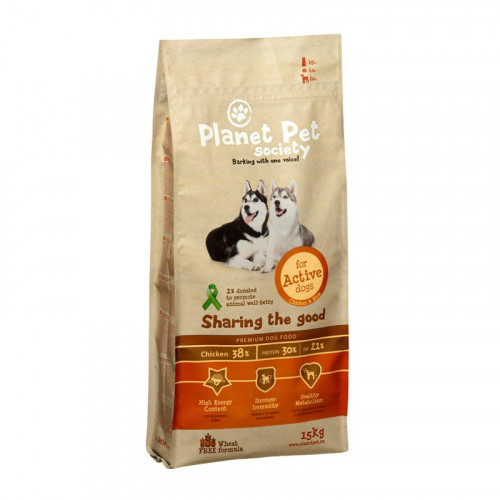 Planet Pet activo- frango e arroz - 15 kg