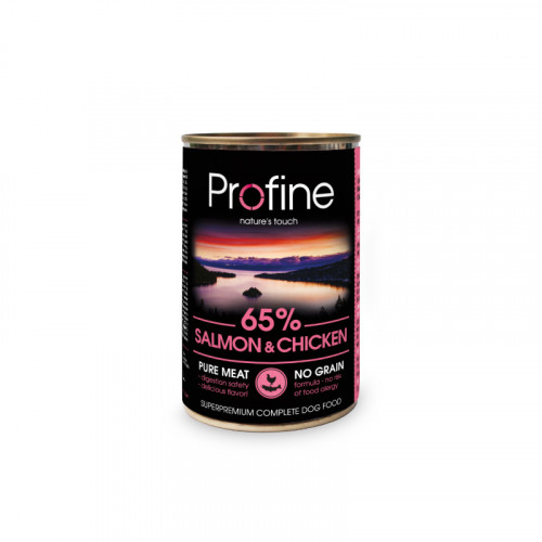 Profine - salmão e galinha - lata 400 g